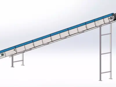 Transportadores Industriais Perfis Metalicos Modelos Cad 3d 3D model