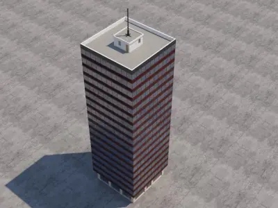 Modern Building Exterior Skyscraper 2 3D model