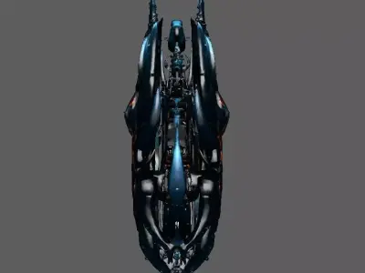 Space Ship 3D model 9