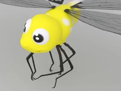Cartoon Dragonfly 3D Model 3D model