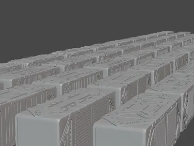 scifi container kit 3D model