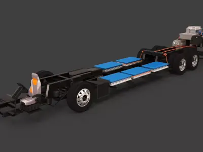 Electric Bus Chassis 3D model