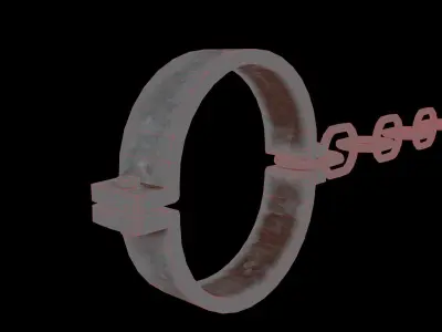 Medieval Shackles Low-poly 3D model
