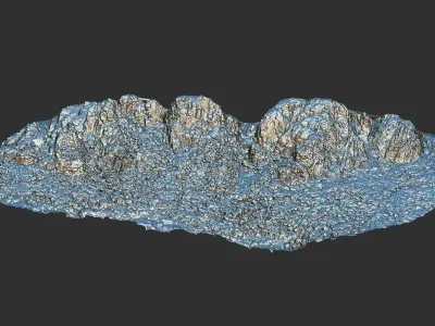 Mountain tropical island 3D model
