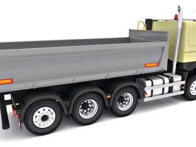 Volvo FMX Tridem Tipper Truck 8x4 3D model