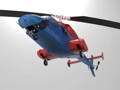 Helicopter bell ranger Free 3D model