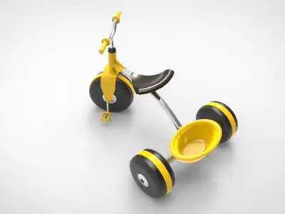 Kids Bicycle  Low-poly 3D model