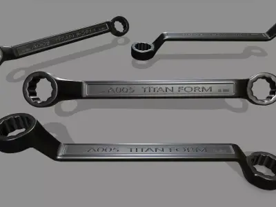 wrench Low-poly 3D model 19