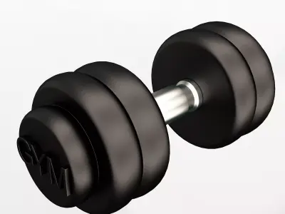 Compact Dumbbell 3D Model  Home Gym Equipment 02 Free 3D print model