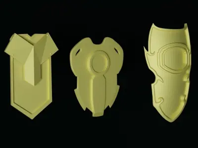 3D Warrior Shield Pack 3D model