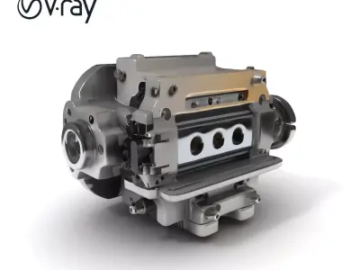 Industrial Mechanical Component Model Pack Low-poly 3D model