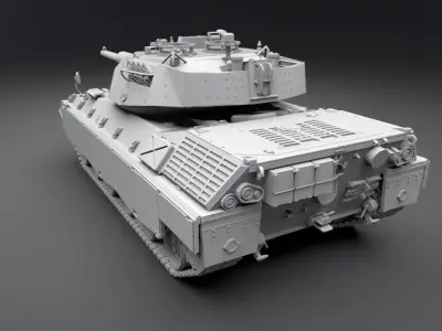 Leopard 1 A5 Scale model 3D print model