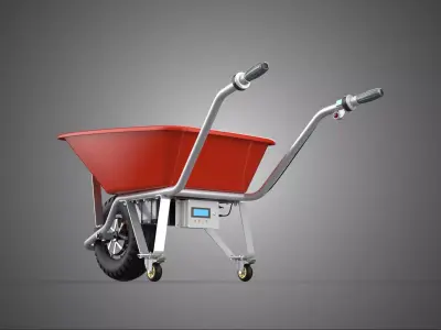 TRI 3 THREE TIRE WHEEL WHEELBARROW BARROW POWER ASSIST ELECTRIC 3D model