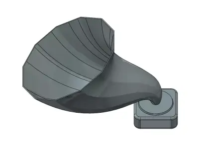 Vintage record-player 3D model