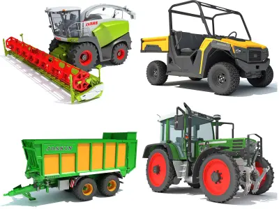 Farm Equipment Collection 3D Model Pack
