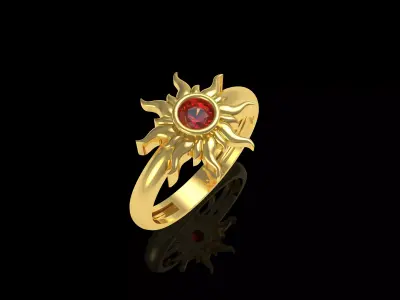 The fire Sun Ring 3D print model