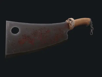 Butcher cleaver  Low-poly 3D model