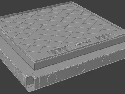 MODERN ELECTRICAL FLOOR BOX 3D model