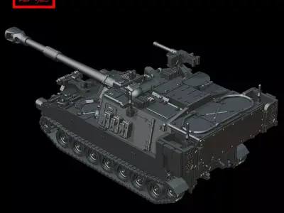 Tank M109A6 Paladin 3D model
