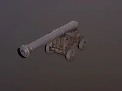 Medieval cannon Free 3D model