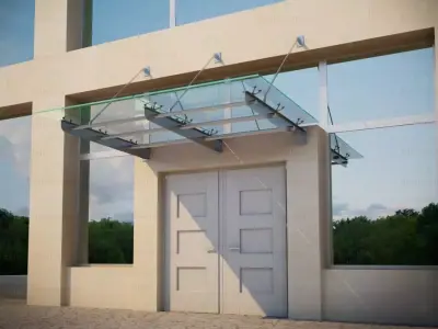 glass canopy Low-poly 3D model