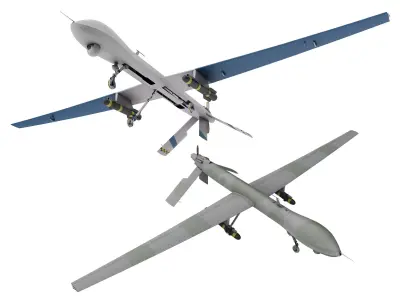 military unmanned aerial vehicle Low-poly 3D model