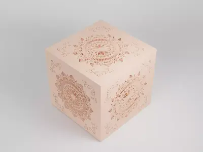 Mandala Patterned Box 3D print model