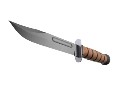 military combat knife 3D model purchase