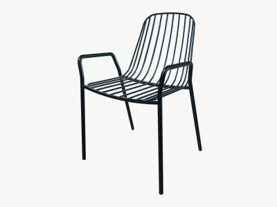 Metal chair Low-poly 3D model buy