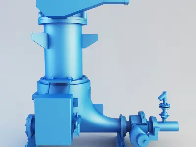 Ash vessel HA pump Low-poly 3D model