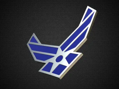 us air force logo 3D model