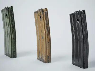 Magazine AR M16 M4 Stanag Low-poly 3D model