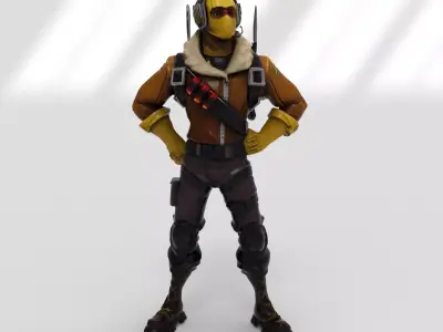 Raptor skin from Fortnite 3D model purchase