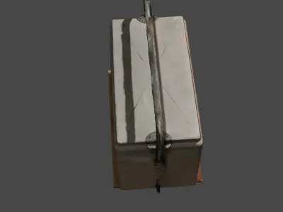 Old Antique 7UP cooler  Low-poly 3D model