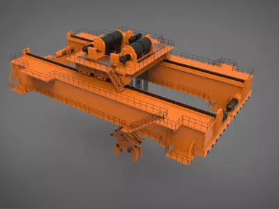 heavy overhead crane 3D model buy