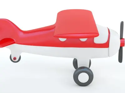 Toy Red Plane 3D print model