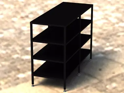 Industrial Shelving Unit 3D model