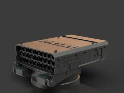 sci-fi missile launcher L-30 3D model