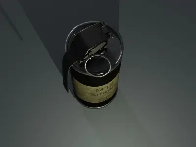 smoke grenade Low-poly 3D model 4