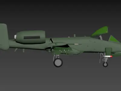 a 3D model of a military aircraft 3D model