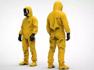 Hazmat suit 3D model purchase