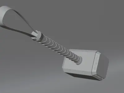 Thor hammer low polly Low-poly 3D model