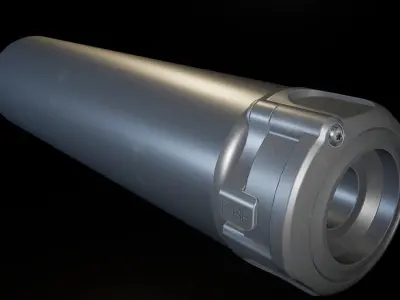 AAA SOCOM Suppresser Game Ready PBR Low-poly 3D model