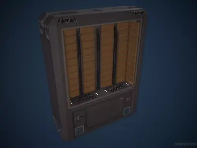 Sci-fi Locker Low Poly Game Asset Low-poly 3D model