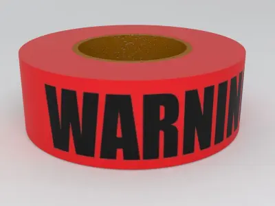 WARNING Tape Red 3D model