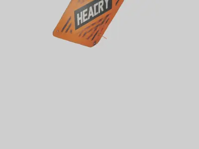 Heavy Load Caution Sign model Low-poly 3D model