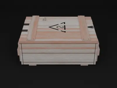 Russian box with ammo 5x45 Low-poly 3D model