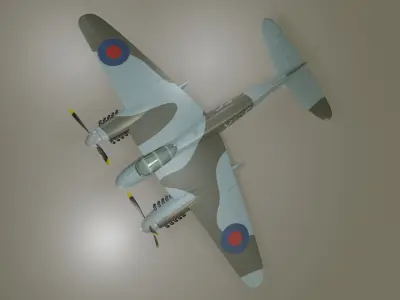 DeHavilland Mosquito Second World War Aircraft 3D model
