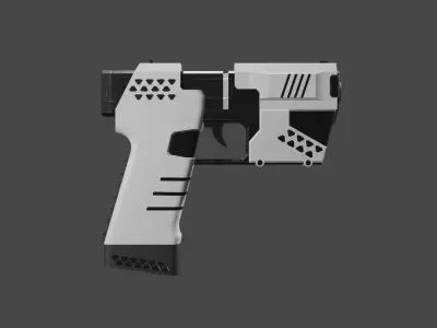 Sci-fi pistol Free low-poly 3D model buy