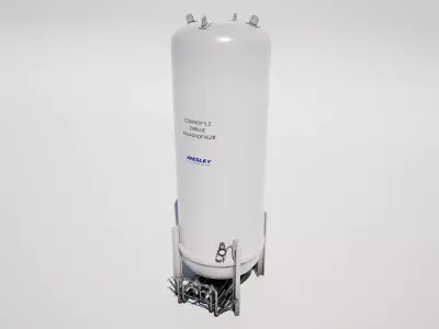 LNG Storage Tank Vertical Low-poly 3D model